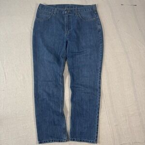 Carhartt Traditional Straight Fit Jeans Men's 36x30 Blue Denim Workwear